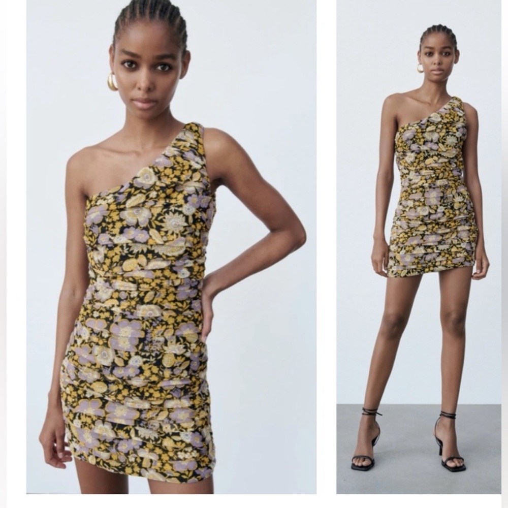 NWOT: Zara One Shoulder Dress